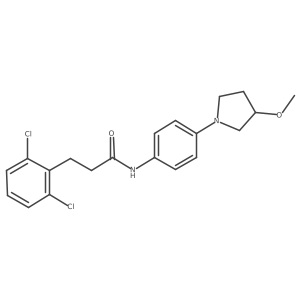 3-(2,6-Dichlorophenyl)-N-[4-(3-methoxypyrrolidin-1-YL)phenyl]propanamide Structure