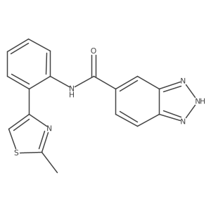 N-(2-(2-methylthiazol-4-yl)phenyl)-1H-benzo[d][1,2,3]triazole-5-carboxamide结构式