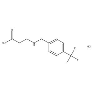 3-({[4-(Trifluoromethyl)phenyl]methyl}amino)propanoic acid hydrochloride Structure