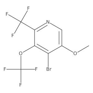 4-Bromo-5-methoxy-3-(trifluoromethoxy)-2-(trifluoromethyl)pyridine Structure