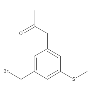 1-(3-(Bromomethyl)-5-(methylthio)phenyl)propan-2-one Structure
