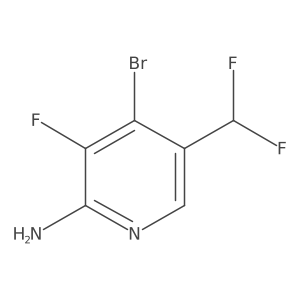 4-Bromo-5-(difluoromethyl)-3-fluoropyridin-2-amine结构式