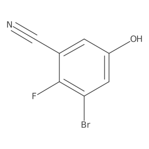 3-Bromo-2-fluoro-5-hydroxybenzonitrile Structure