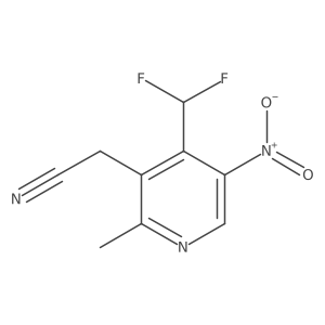 2-(4-(Difluoromethyl)-2-methyl-5-nitropyridin-3-yl)acetonitrile结构式