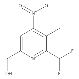 2-(Difluoromethyl)-3-methyl-4-nitropyridine-6-methanol结构式