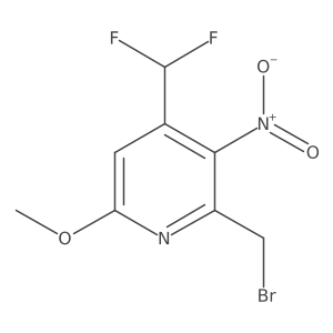 2-(Bromomethyl)-4-(difluoromethyl)-6-methoxy-3-nitropyridine Structure