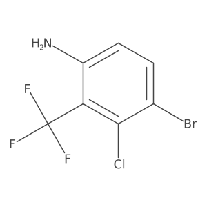 4-Bromo-3-chloro-2-(trifluoromethyl)aniline Structure