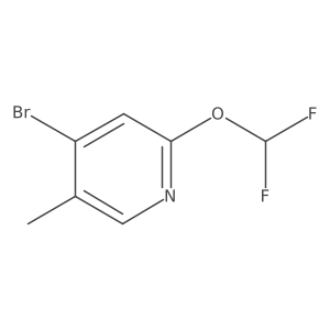 4-Bromo-2-(difluoromethoxy)-5-methylpyridine结构式