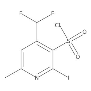 4-(Difluoromethyl)-2-iodo-6-methylpyridine-3-sulfonyl chloride Structure