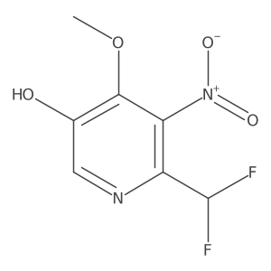 2-(Difluoromethyl)-5-hydroxy-4-methoxy-3-nitropyridine结构式