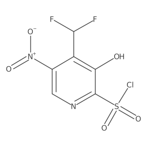 4-(Difluoromethyl)-3-hydroxy-5-nitropyridine-2-sulfonyl chloride Structure