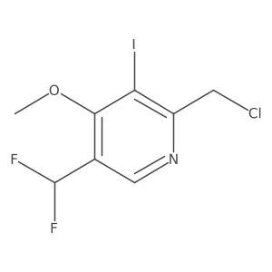 2-(Chloromethyl)-5-(difluoromethyl)-3-iodo-4-methoxypyridine结构式