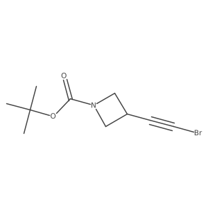 3-(2-Bromoethynyl)-1-azetidinecarboxylic acid,1,1-dimethylethyl ester Structure