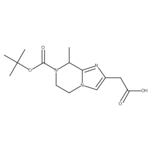 2-(7-(tert-Butoxycarbonyl)-8-methyl-5,6,7,8-tetrahydroimidazo[1,2-a]pyrazin-2-yl)acetic acid Structure