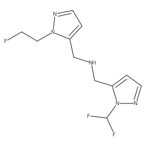 {[1-(difluoromethyl)-1H-pyrazol-5-yl]methyl}({[1-(2-fluoroethyl)-1H-pyrazol-5-yl]methyl})amine Structure