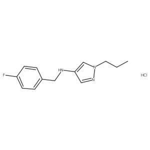 N-[(4-fluorophenyl)methyl]-1-propylpyrazol-4-amine;hydrochloride结构式