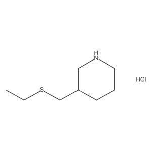 3-[(Ethylsulfanyl)methyl]piperidine hydrochloride结构式