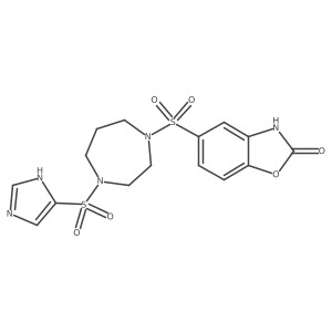 5-{[4-(1H-imidazole-4-sulfonyl)-1,4-diazepan-1-yl]sulfonyl}-2,3-dihydro-1,3-benzoxazol-2-one Structure