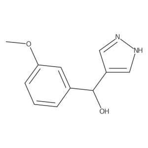 (3-methoxyphenyl)(1H-pyrazol-4-yl)methanol结构式