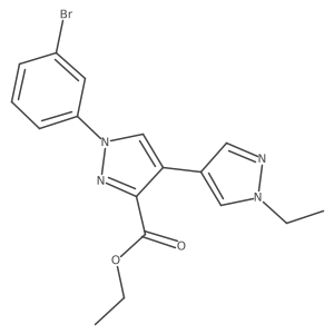 Ethyl 1-(3-bromophenyl)-4-(1-ethyl-1h-pyrazol-4-yl)-1h-pyrazole-3-carboxylate Structure