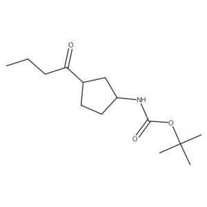 tert-butyl N-(3-butanoylcyclopentyl)carbamate Structure