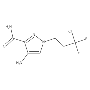 4-amino-1-(3-chloro-3,3-difluoropropyl)-1H-pyrazole-3-carboxamide结构式