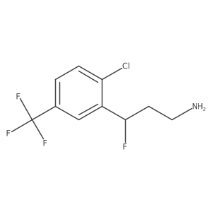3-[2-Chloro-5-(trifluoromethyl)phenyl]-3-fluoropropan-1-amine结构式