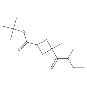 Tert-butyl 3-methyl-3-(2-methylbutanoyl)azetidine-1-carboxylate结构式