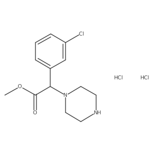 Methyl 2-(3-chlorophenyl)-2-(piperazin-1-yl)acetate dihydrochloride Structure