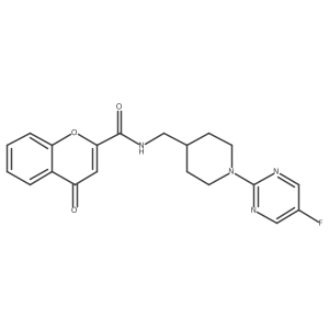 N-((1-(5-fluoropyrimidin-2-yl)piperidin-4-yl)methyl)-4-oxo-4H-chromene-2-carboxamide Structure