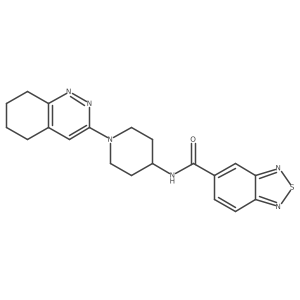 N-(1-(5,6,7,8-tetrahydrocinnolin-3-yl)piperidin-4-yl)benzo[c][1,2,5]thiadiazole-5-carboxamide结构式