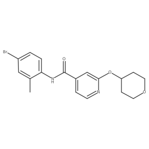 N-(4-bromo-2-methylphenyl)-2-((tetrahydro-2H-pyran-4-yl)oxy)isonicotinamide Structure