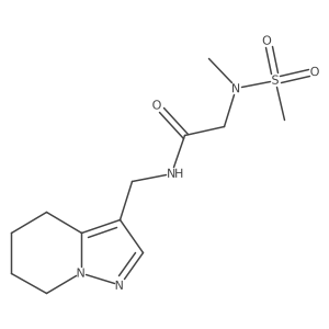 2-(N-methylmethylsulfonamido)-N-((4,5,6,7-tetrahydropyrazolo[1,5-a]pyridin-3-yl)methyl)acetamide结构式