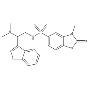 N-(2-(benzo[b]thiophen-3-yl)-2-(dimethylamino)ethyl)-3-methyl-2-oxo-2,3-dihydrobenzo[d]oxazole-5-sulfonamide Structure