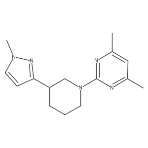 4,6-dimethyl-2-(3-(1-methyl-1H-pyrazol-3-yl)piperidin-1-yl)pyrimidine结构式