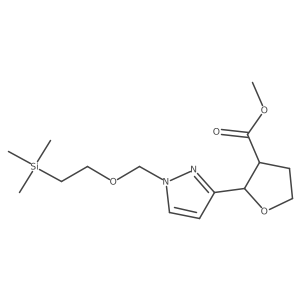 Methyl (2R,3R)-2-(1-{[2-(trimethylsilyl)ethoxy]methyl}-1H-pyrazol-3-yl)oxolane-3-carboxylate Structure