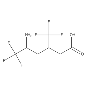 5-Amino-6,6,6-trifluoro-3-(trifluoromethyl)hexanoic acid Structure