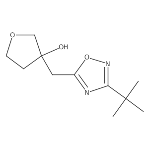 3-[(3-tert-Butyl-1,2,4-oxadiazol-5-yl)methyl]oxolan-3-ol结构式