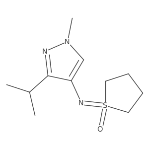 1-{[1-methyl-3-(propan-2-yl)-1H-pyrazol-4-yl]imino}-1lambda6-thiolan-1-one结构式