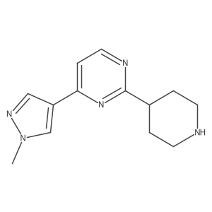 4-(1-Methyl-1H-pyrazol-4-yl)-2-(piperidin-4-yl)pyrimidine Structure