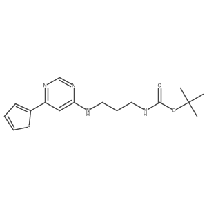 tert-butyl N-(3-{[6-(thiophen-2-yl)pyrimidin-4-yl]amino}propyl)carbamate结构式