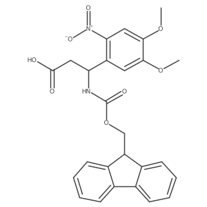 (3R)-3-(4,5-dimethoxy-2-nitrophenyl)-3-({[(9H-fluoren-9-yl)methoxy]carbonyl}amino)propanoic acid Structure