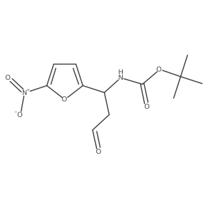 tert-butyl N-[(1R)-1-(5-nitrofuran-2-yl)-3-oxopropyl]carbamate Structure