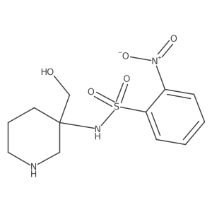 N-[3-(hydroxymethyl)piperidin-3-yl]-2-nitrobenzene-1-sulfonamide结构式