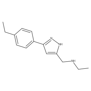 ethyl({[5-(4-ethylphenyl)-1H-pyrazol-3-yl]methyl})amine结构式