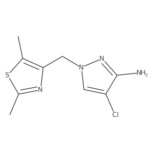 4-chloro-1-[(dimethyl-1,3-thiazol-4-yl)methyl]-1H-pyrazol-3-amine结构式