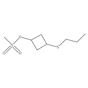 3-(Propylsulfanyl)cyclobutyl methanesulfonate Structure