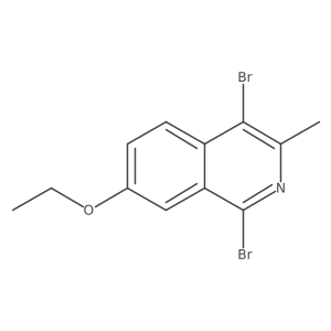 1,4-Dibromo-7-ethoxy-3-methylisoquinoline结构式