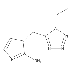 1-[(1-ethyl-1H-1,2,3,4-tetrazol-5-yl)methyl]-1H-imidazol-2-amine结构式