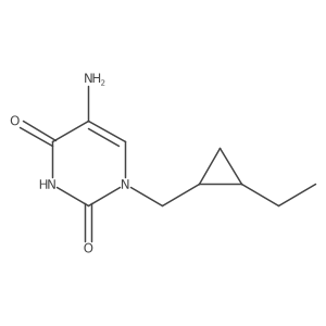 rac-5-amino-1-{[(1R,2R)-2-ethylcyclopropyl]methyl}-1,2,3,4-tetrahydropyrimidine-2,4-dione Structure